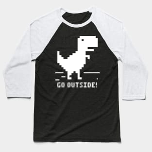 Offline Dino - white Baseball T-Shirt